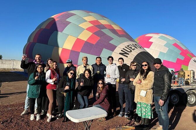 Balloon flight + Breakfast in cave + Pyramids + Pick up CDMX. - The toast, the certificate, and why landing feels like a mini-celebration