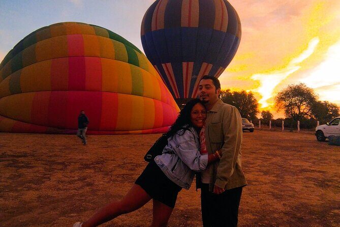 Balloon flight experience to Teotihuacan Pyramids - Buffet breakfast, registration, and the inflating-balloon photo moment