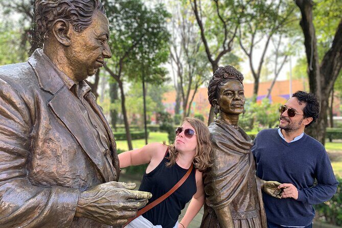 Frida Kahlo VIP [Museum Tickets Included] Walk, Markets & Churros - Stop 1: Plaza de la Conchita for church, shade, and cobblestone mood