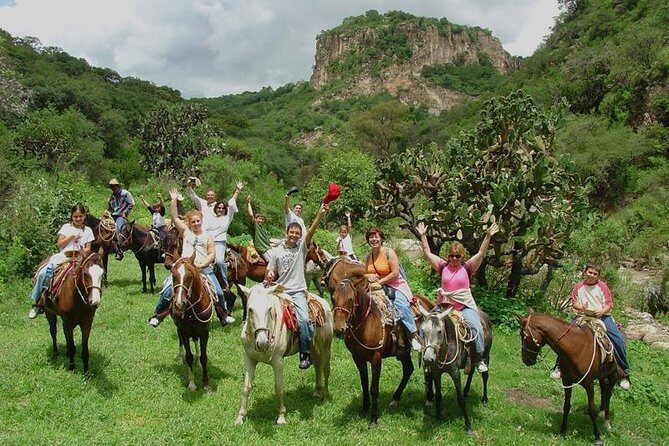 Half-Day Horseback Riding Adventure - The first ride: down into the canyon, along the river, then up again