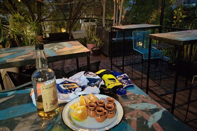 Lucha Libre Tour: guide by professional lucha libre wrestler - Metro Boutique Hostal terrace: mezcal warm-up and a lucha master class