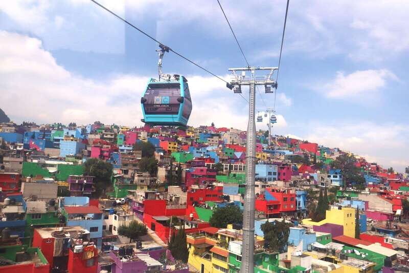 Mexico City: City Highlights Cable Car Ride w/ Taco & Tour - The Mural and History Stop in Iztapalapa: Art With Context
