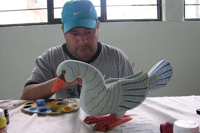 Monte Alban & artisan house workshop in Arrazola and Coyotepec - Arrazola’s alebrijes: copal carving and hand-painted characters