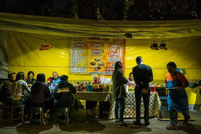 Night Street Food & Bike Tour / Small Groups /All Inclusive - Stop 5: Monument to the Revolution area at night