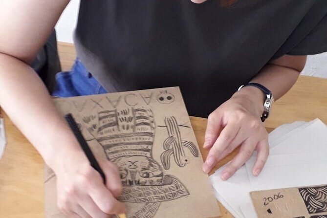 Print a work of art with a local artist for your home - Printing your woodcut: watching lines become ink