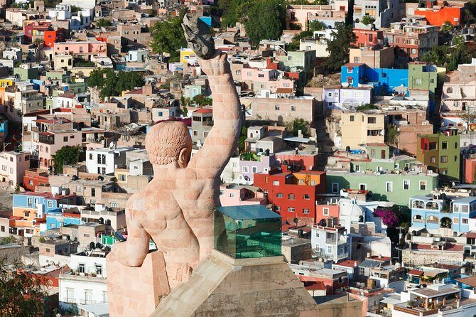 Private from Guanajuato City: Tunnels, and Mines Tour - The mine-and-town view combo: hilltop monument, churches, and layout