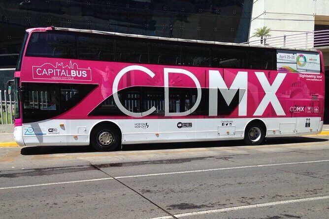Tourist Bus in Mexico City Night Tour or Hop-On Hop-Off Service - English Audio, Headphones, and the QR App: Make It Work