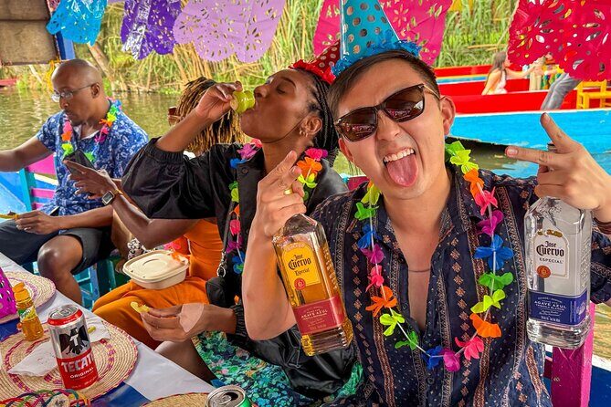 Xochimilco All Inclusive Experience Tequila and Mezcal with Culture - Stop 1 at Canal de Nativitas: welcome toast, chinampa scenery, and games